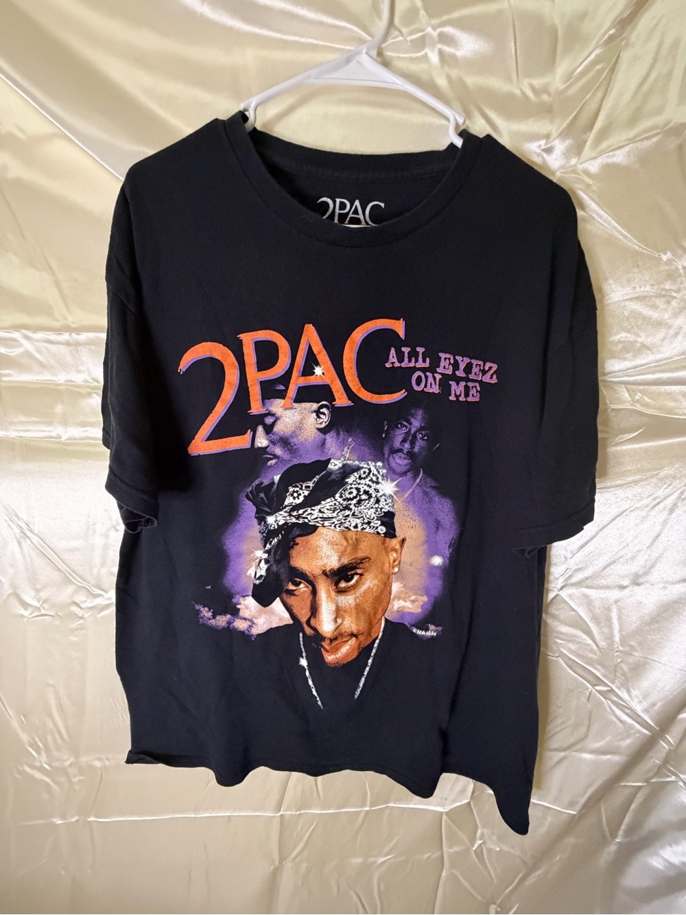 2Pac Tupac All Eyez On Me T Shirt XL Black Rap Hip Hop Graphic Distressed Tee